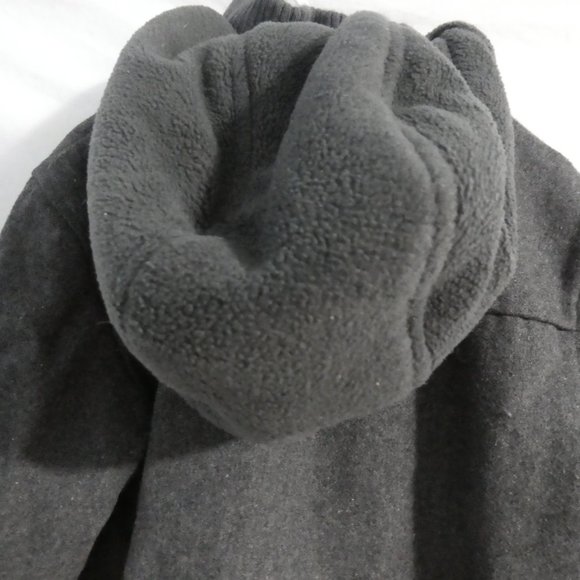 BIG CHILL | size 4 | Reversible Charcoal Hooded Toggle and Zip-Up Coat | GUC - Picture 16 of 16